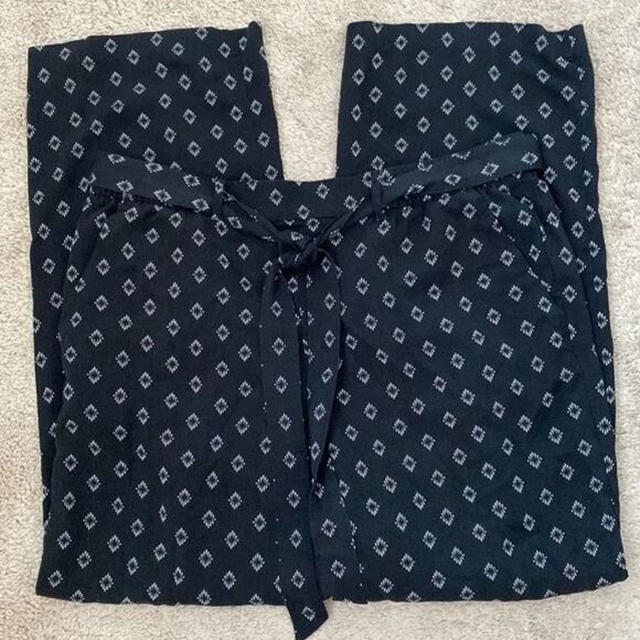 Old Navy Black Aztec Pull On Pants Size Large - Picture 1 of 5